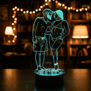 Lámpara Personalizada Parejas - Retrato de Viaje