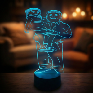 Lámpara Personalizada Papá - Retrato Padre e Hija