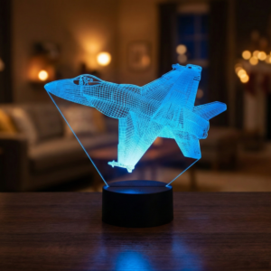 Lámpara Personalizada Aviones - Diseño 3D Caza